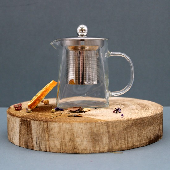 Théière Infuseur en Verre -...