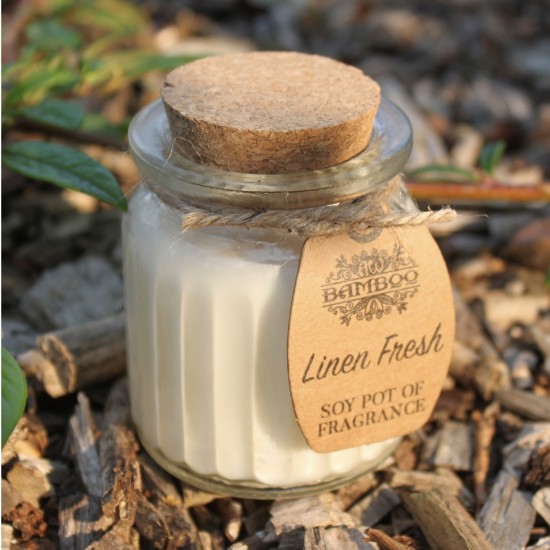 Bougies en pot - Linge Propre