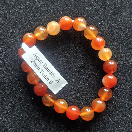 BRACELET BOULE 8MM AGATE...